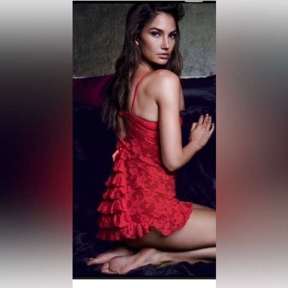Victoria's Secret Other - Victoria’s Secret Red Lace Lingerie- 34B